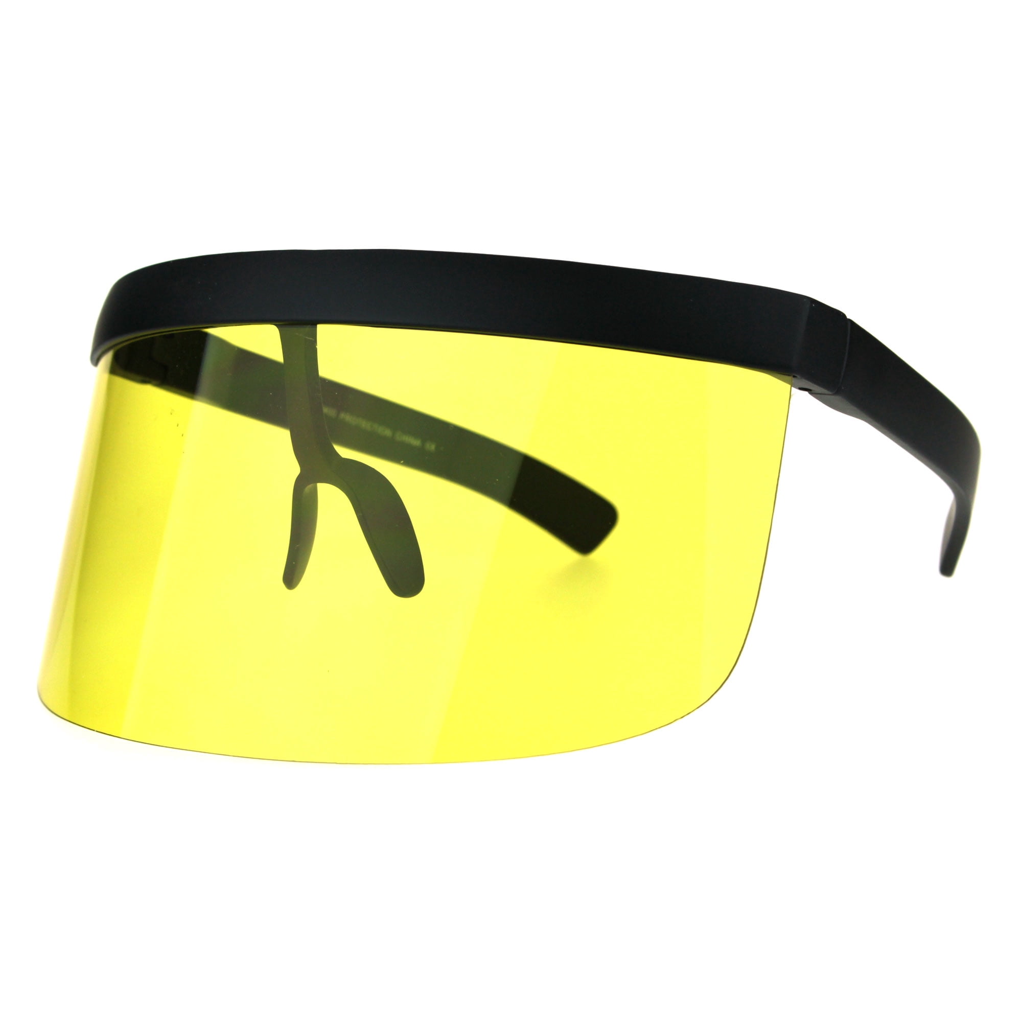 SA106 - Extra Oversize Visor Style Shield Mask Pop Color Lens Funky Sunglasses Yellow - Walmart 