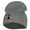 Grey, variant on Halloween Bat, Cat and Pumpkin Embroidered Short Beanie - Gold OSFM