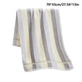 thumbnail image 3 of 1pc Stripe Cotton Towels for Bathroom, Large 27 x 13 Inch, Soft and Absorbent Hand Dry Towels, Home Soft Towel for Hotel, Bath, Gray, 3 of 7