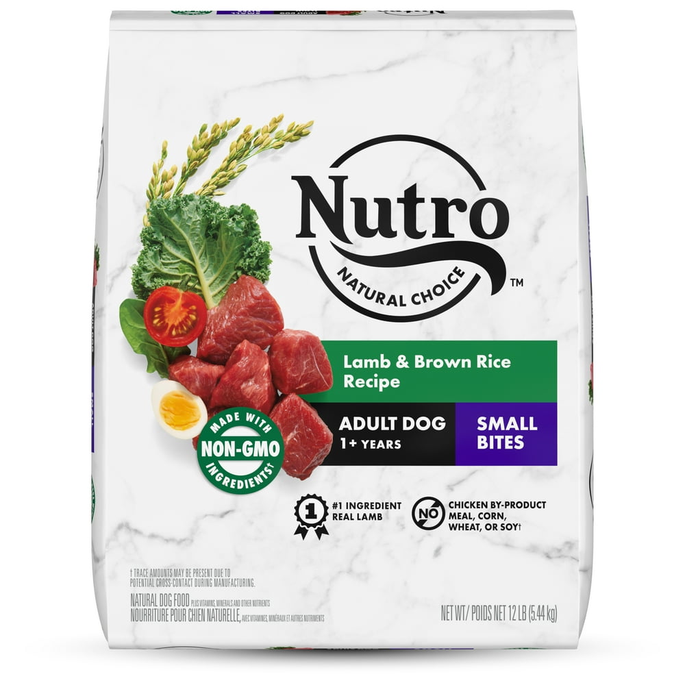 NUTRO NATURAL CHOICE Small Bites Adult Dry Dog Food, Lamb & Brown Rice