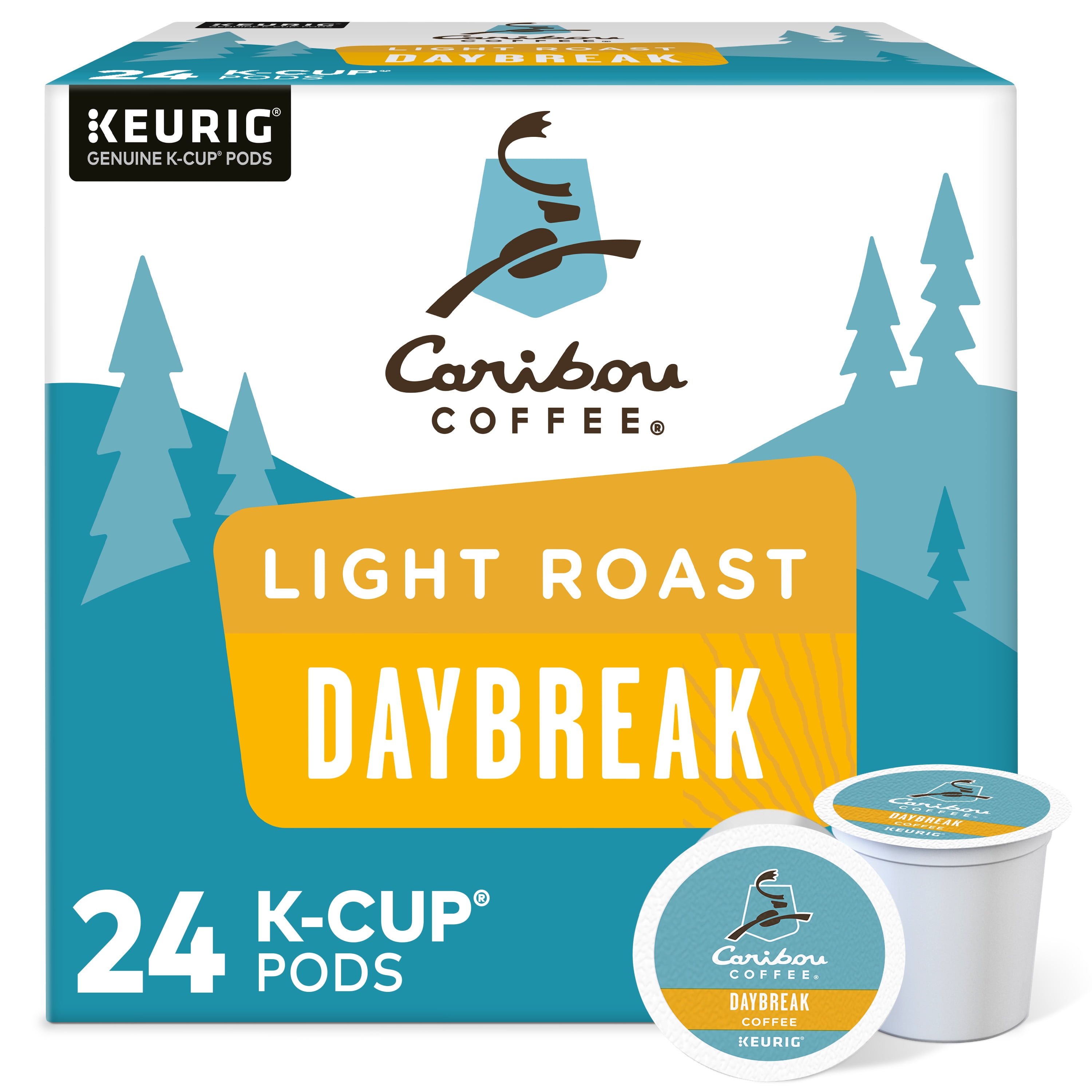 Caribou Coffee Daybreak Morning Blend, Keurig Single-Serve K-Cup Pods, Light Roast, 24 Count