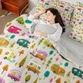 thumbnail image 3 of Erosebridal Colorful Camping RV Car Bedding Comforter Set 7 Pieces For Kids Teens,Happy Adventure Full Bedding Set For Boys Girls,Grey Reversible, 3 of 6