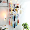 thumbnail image 5 of Clearance! Hanging Photo Display Picture Holder with Led String Light Decor Wall Picture Frames with 20 Clips for Dorm Bedroom Living Room Topboutique Hanger Accessories Colorfu Pendant X1, 5 of 7