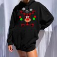 thumbnail image 1 of Chandails à Capuchon de Noël pour Femmes en Liquidation, Chandail à Capuche Décontracté Imprimé à Manches Longues, Chandail, Blouse, Chandail, 1 of 8