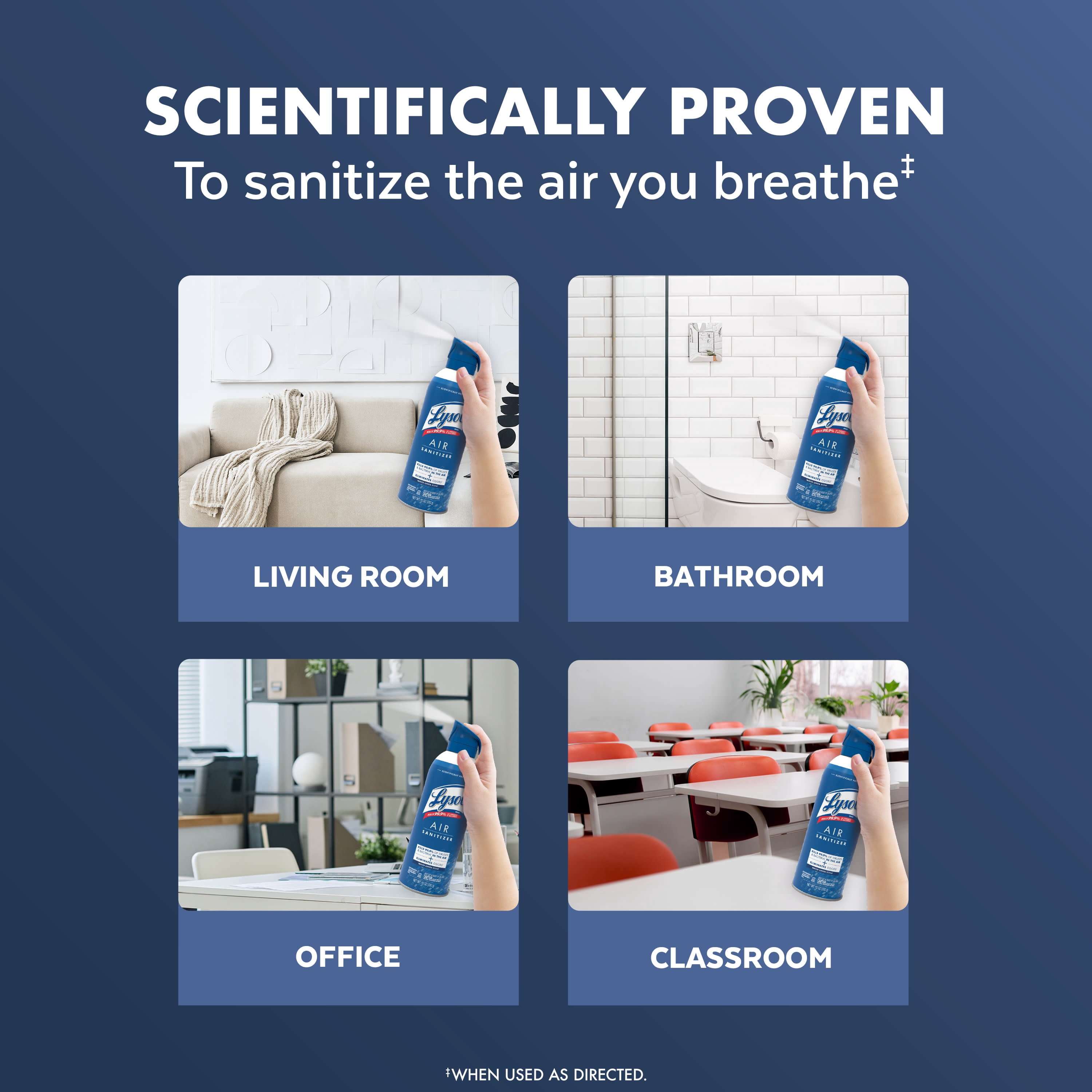 (3 pack) Lysol Air Sanitizer Spray for Air Sanitization and Bacterial Odor Elimination, Air Freshener Alternative, White Linen Scent, 10 oz (Pack of 2)