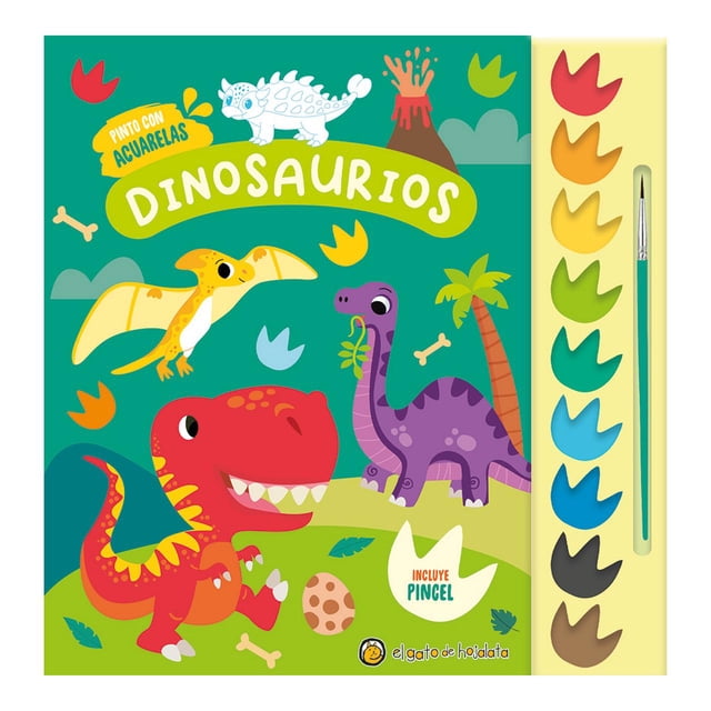 Pinto Con Acuarelas Dinosaurios Prh Libro de Bolsillo Libros Entretenimiento 1A