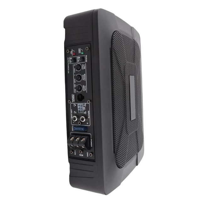 Subwoofer Activo Compacto, Control Remoto Potencia Máxima De 600 W 6 X 9 Pulgadas Disipación De Calor Subwoofer Alimentado Debajo Del Asiento 150 W RMS Para Automóvil
