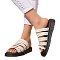 thumbnail image 5 of Xijirk Women Sandals Open Toe Design Comfortable Mid Heel Footwear Versatile Casual Wear Women Sandals for Everyday Style Spring Summer with Jeans T Shirts,White,8.5, 5 of 9