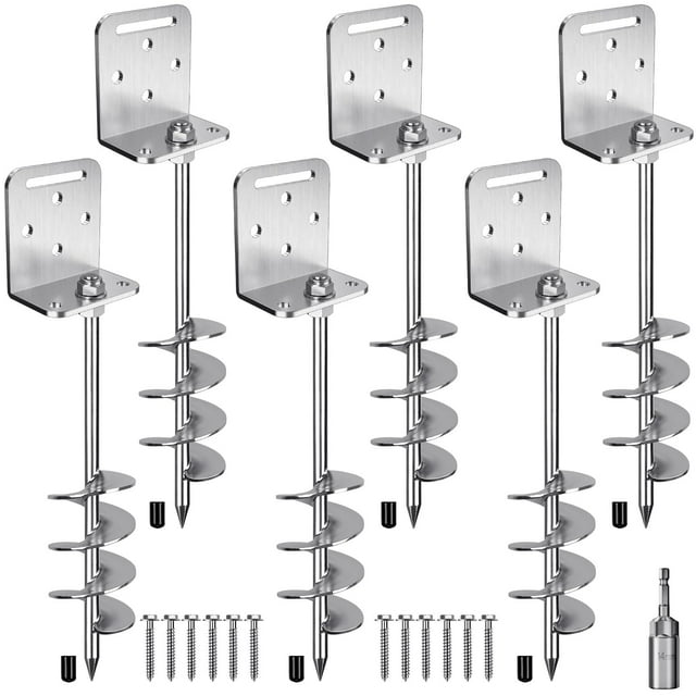 Kit de Anclajes para Tierra BeneLabel 6 Unidades de 18" para Trampolín