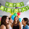 thumbnail image 4 of Banner de cumpleaños JHZMCRX con letras verdes y blancas personalizable, 4 of 7