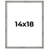 14x18 Frame Silver Picture Frame - Complete Modern Photo Frame Includes UV Acrylic Shatter Guard