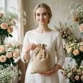 thumbnail image 5 of 30-Pack Natural Jute Drawstring Bags for Wedding Favors, Party Gifts, Home Organization & Craft Storage – Eco-Friendly Green Pouches, 5 of 6