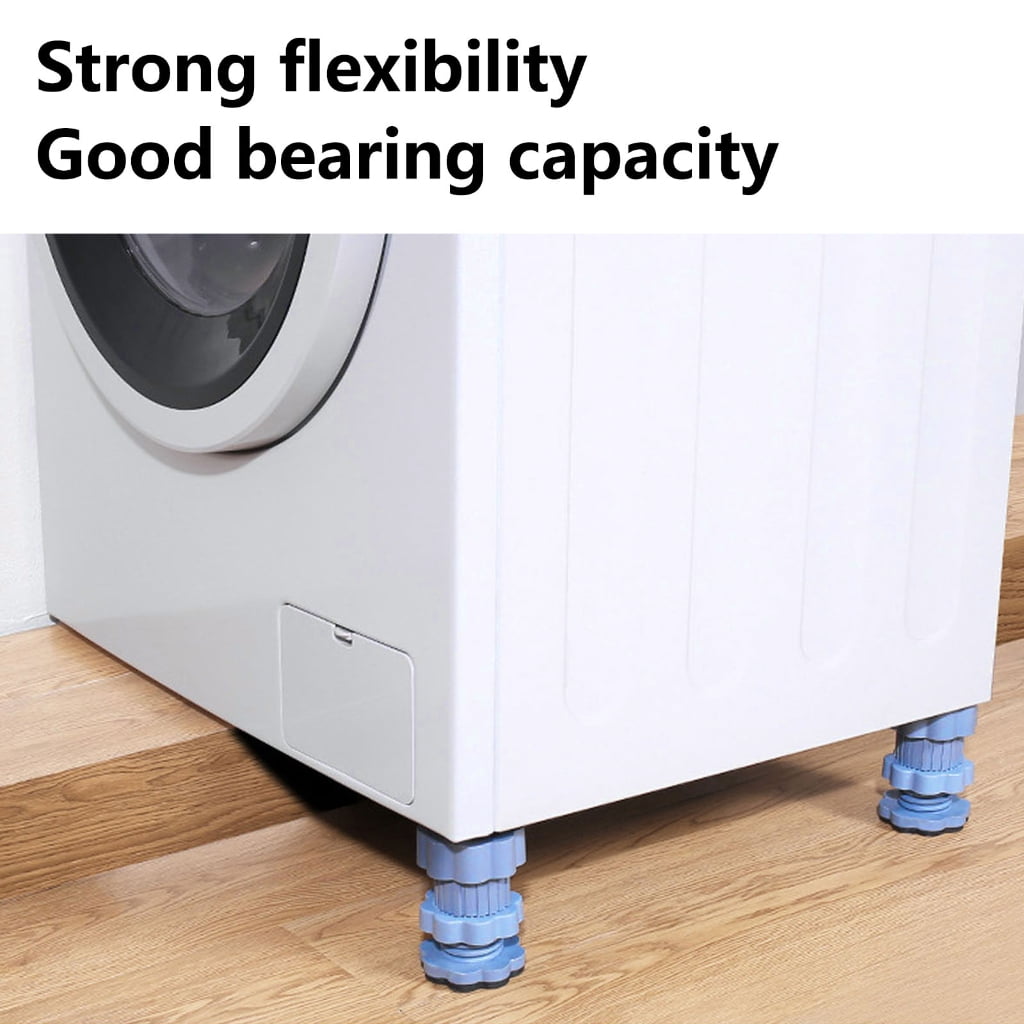 4Pcs Universal Adjustable Height Washing Machine Foot Pads Antivibration Refrigerator Base Fixed Pad Support Stands