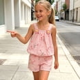 thumbnail image 5 of Piuwrlz Tank Top with Shorts Sets Girls 2 Piece Outfit Set Crew Neck Multicolor Size 2 T, 5 of 9