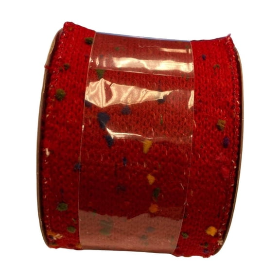 Celebrate it Christmas Colorful Wired Ribbon 3.5inx12ft