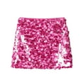 thumbnail image 4 of vigerkar Women's Sequin Mini Skirt Sparkly Glitter Stretchy Bodycon Club Party Night Out Skirts (Hot Pink, XS), 4 of 4