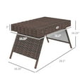 thumbnail image 3 of Foldable Rattan Table | Suitable for Lawn & Courtyard, Easy to Transport | Weather - Proof PE Wicker | Saves Assembly Time, 3 of 5