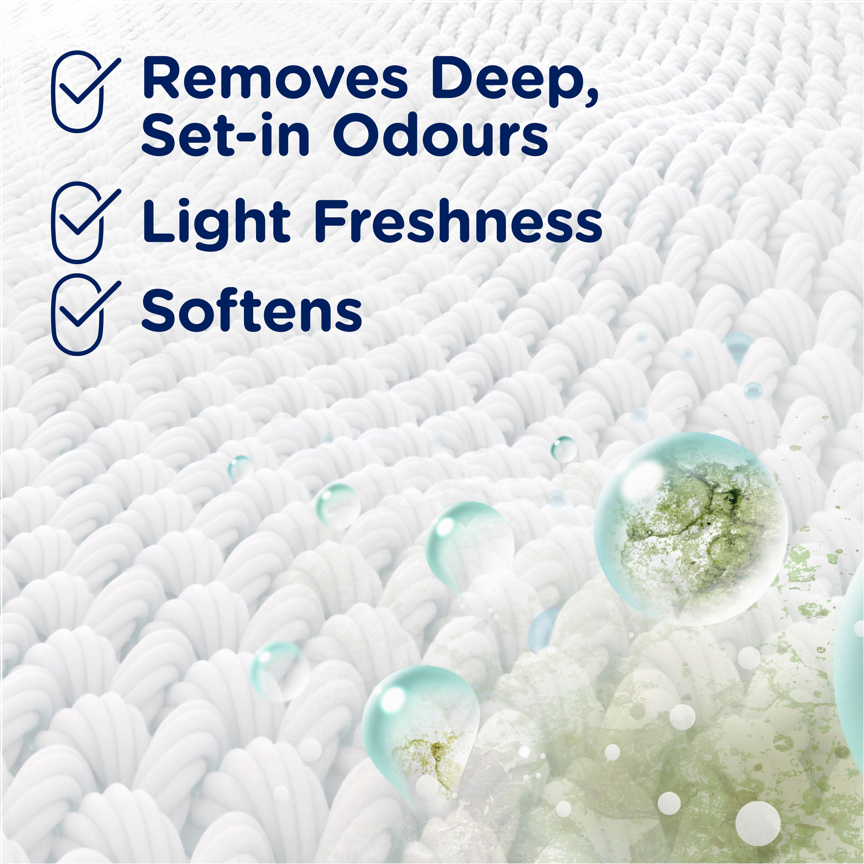 Éliminateur d’odeurs purifiant pour lessive et assouplissant textile Downy, sûr pour tous les tissus, compatible avec les laveuses HE, Fraîcheur cotonnière 70 Charges, 1,41 L