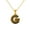 Gold G, variant on VOLALO Jewelry Pendant Necklace for Men Women, 18K Gold Plated Black Mixed Full Letter Capital From A-Zins
