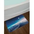 thumbnail image 2 of Universe Bath Mat, Horizontal Image of Nebula with Planet Earth Moon and Asteroids, Plush Bathroom Decor Mat with Non Slip Backing, 29.5" X 17.5", Multicolor, by Ambesonne, 2 of 2
