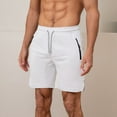 thumbnail image 6 of JTieacloth Mens Breathable Work Shorts Male Summer Shorts Solid Color Tie Suit Cool Breathable Five Quarter Pants,White, 6 of 6