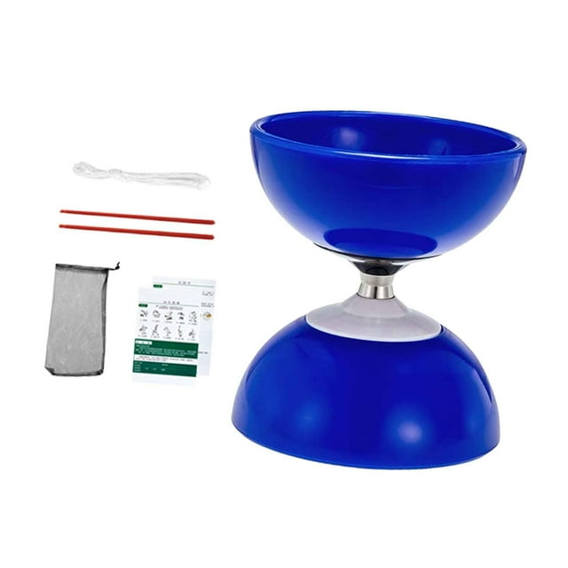 MERIGLARE Diabolo Chinois Haute Performance Double Tête Jouet Yoyo Chinois pour Enfants Bleu