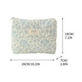 thumbnail image 4 of BadyminCSL 3 Pcs Cotton Quilted Makeup Bag Set Floral Cotton Cosmetic Bag Toiletry Travel Organizer Bag for Women Girls, 4 of 9