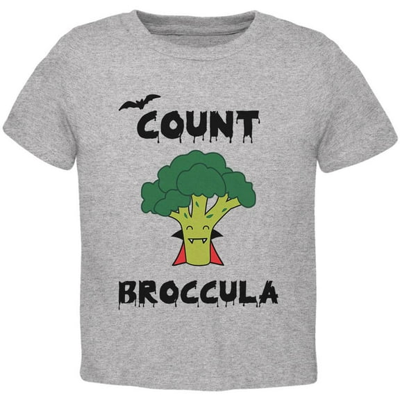 Halloween Vegetable Broccoli Count Broccula Dracula Funny Toddler T Shirt Heather 4T