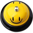 thumbnail image 3 of Appeler la Cloche de Service, la Cloche de Jeu de Cloche de Bureau, les Cloches d'Aires de Réception pour l'Utilisation Classique de Restaurant de Concierge Portier de Restaurant (visage heureux)(2pcs, Hurlo, 3 of 5