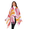 thumbnail image 3 of FORMRS Womens Scarf Winter Soft Long Big Warm Shawls Wrap Tassel Scarves, Swirling Lines, 3 of 9