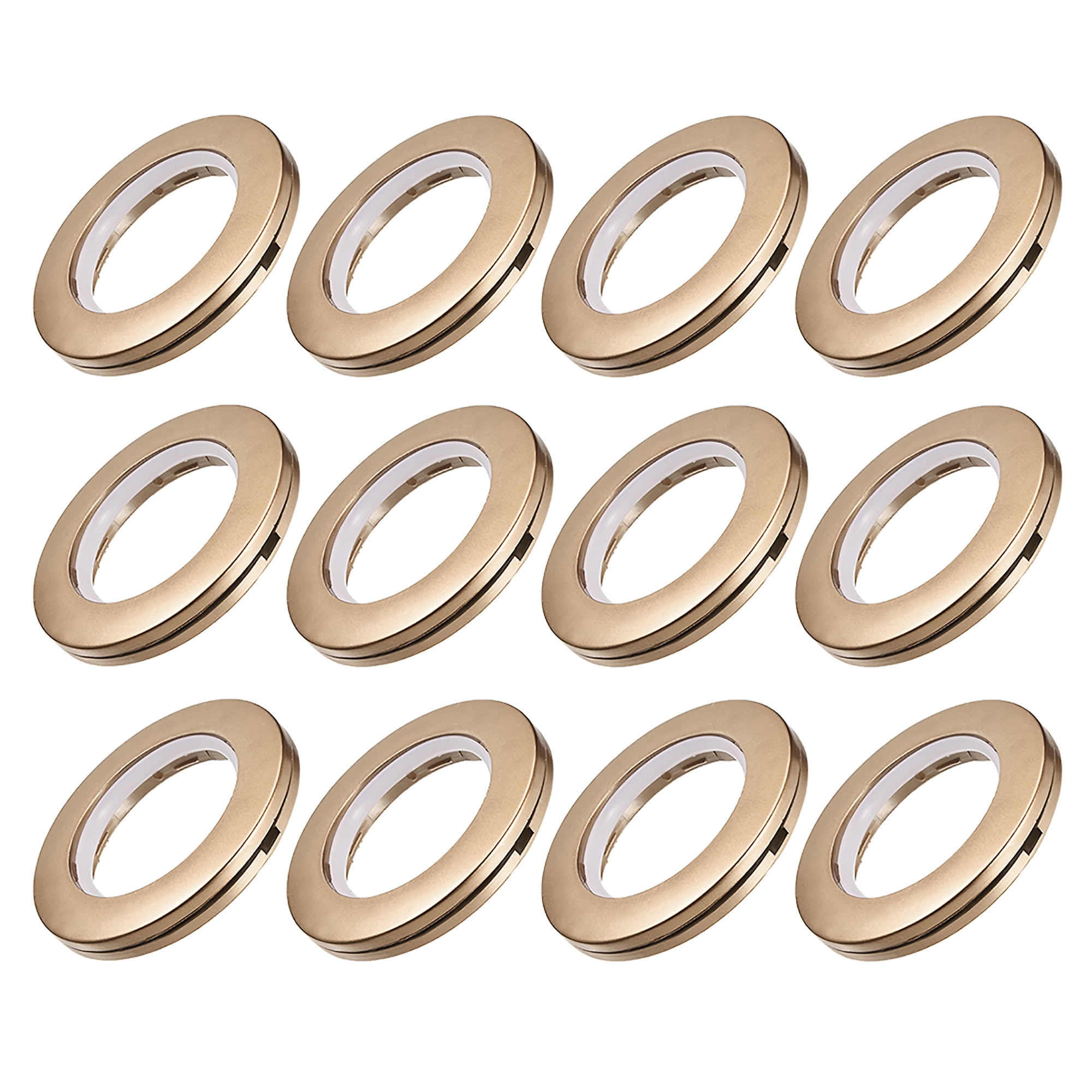 Curtain Grommets Plastic 1.5 Inch Inner Dia Brown 12 Pcs