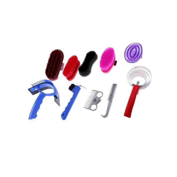10 Pieces Horse Grooming Kit Care Tool Horse Equestrian