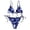 a-Blue12529, variant on Womens Tie Dye Triangle Bikini Set Spaghetti Strap Front Knot Top Side Tie High Cut Bottoms Casual Swimsuit Outfit For Summer Beach Vacation Wear Multicolor S