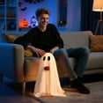 thumbnail image 5 of Cute Glowing Ghost Decorations, 20.5 Inch Tall Indoor Tabletop Spooky Decoration With Soft Cozy Fabric And Sturdy Support Structure, For Party Home Kitchen Fireplace, 5 of 6