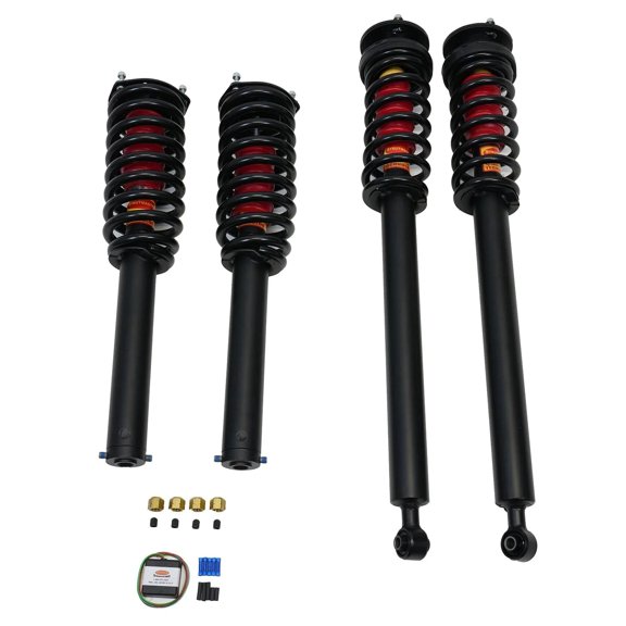2000-2006 Mercedes-Benz S430 RWD 4-Wheel Air Or Hydraulic Suspension Conversion Kit With Light Fix (MS14FM)