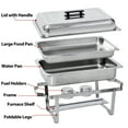 ZENSTYLE 4 Pack 8QT Stainless Steel Chafing Dish Set, Buffet Warmers