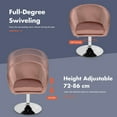 thumbnail image 4 of YYAo Armchair,Modern Accent Chair,Single Sofa Lounge,360 Degree Swivel Makeup Stool Accent Chair with Round Back and Metal Base-Pink, 4 of 8
