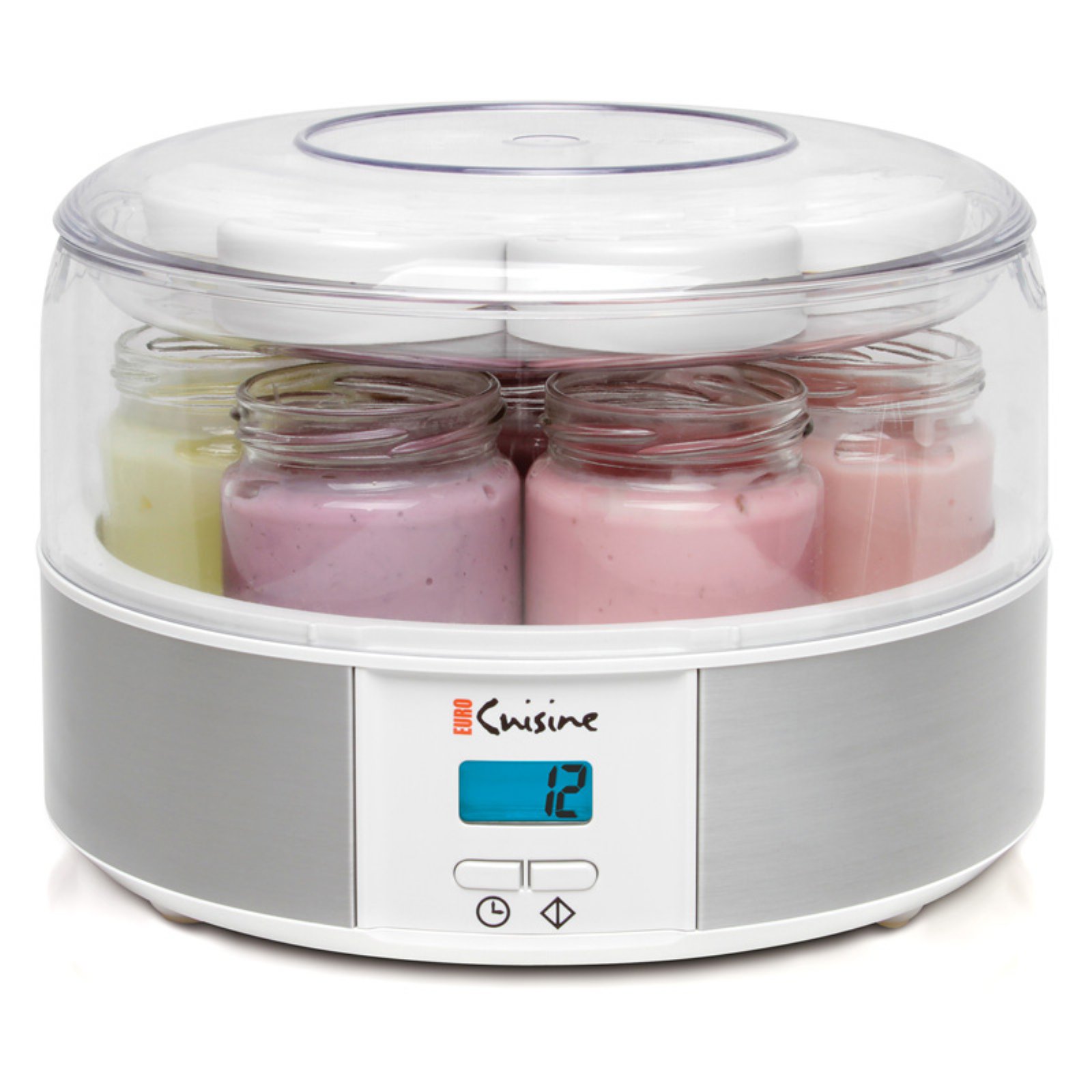 Euro Cuisine YMX650 Digital Yogurt Maker with 7 Glass Jars and 15 hours Timer - image 4 of 4