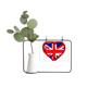 thumbnail image 1 of Amor corazon patron Reino Unido Inglaterra histórica bandera Mark ilustración Marco De Metal Florero De Cerámica Decoración, 1 of 4