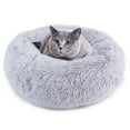 thumbnail image 2 of Cat Dog Beds, Donut Plush Pet Bedding Winter Warm Sleeping Round Fluffy Soft Warm Calming Bed Sleeping Kennel Nest, 2 of 10