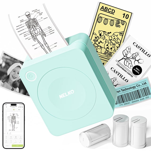 Impresora de pegatinas Nelko PM230 Print Pod Mini Bluetooth Verde
