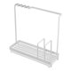 thumbnail image 2 of Bewildely Escurridor multiusos Soporte de drenaje para encimera Estante de almacenamiento de drenaje de cocina con bandeja de drenaje desmontable Forma Organizadores de utensilios de cocina Blanco Bewildely HA027452-01, 2 of 6