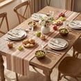 thumbnail image 4 of Sm:)e Wheat Ear Caramel Farmhouse Woven Table Runner 12x72 Inch, Seasonal Holiday Rustic Kitchen Dining Table Decoration for Home Party Decor, 4 of 8