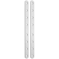 Hemoton 2-Pack Stainless Steel Mending Plate Brackets, Heavy Duty Flat Straight Support for Shelves, Furniture, Projects, Easy Install