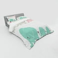 thumbnail image 3 of Ambesonne Cartoon Bedding Set 3 Pcs, Family Love Theme, Twin XL, Pale Pink Seafoam Grey, 3 of 3
