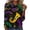 #161-Black, variant on Craaazy Women's Fashion Crew Neck Long-Sleeve Mardi Gras Print Casual Pullover Tops Gifts