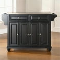 thumbnail image 3 of Pemberly Row Contemporary Solid Wood Kitchen Island in Black, 3 of 8