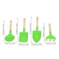 thumbnail image 2 of Luxshiny 4Pcs Pointed Shovel Set for Childrens Beach Play Macaron Green Design Tools, 2 of 8