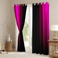 thumbnail image 3 of Feelyou Stripes Abstract Curtains Pack of 2 (42x84 Each), Pink Lines Curtains Blackout, 3 of 6