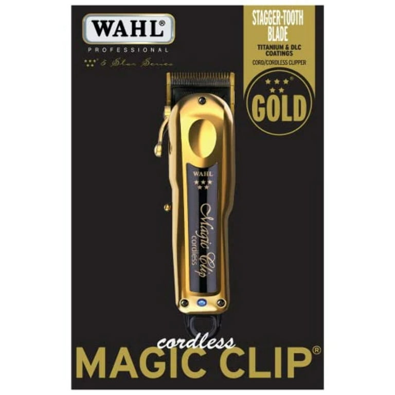 Wahl Professional 5 Star Gold Cordless Magic Clip Hair Clipper 8148-700 